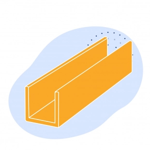 Алюминиевый швеллер 25x43x2.5x8000 мм АДС ГОСТ 8617-2018