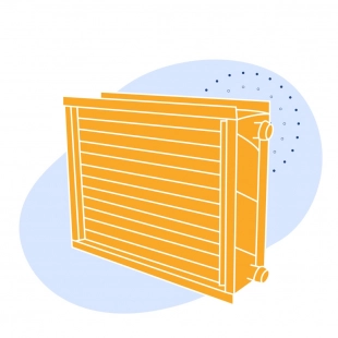 Калорифер водяной 75.4 кВт±8% 4000 м3/ч 16.71 м2±1.5%