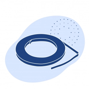 Лента с полимерным покрытием 2 мм ПВДФ ГОСТ 34180-2017