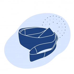 Строп двухпетлевой текстильный желтый 3 т 1 м